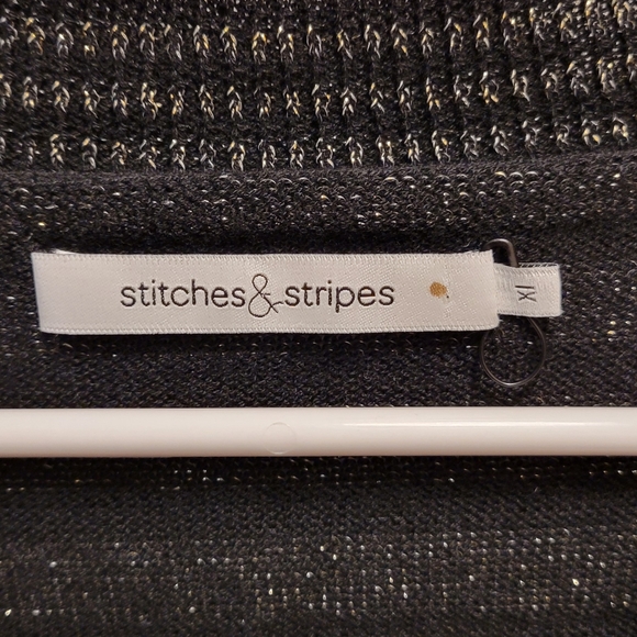 Stitches & Stripes Black & Gold Cardigan Size XL NWT * - Picture 6 of 11